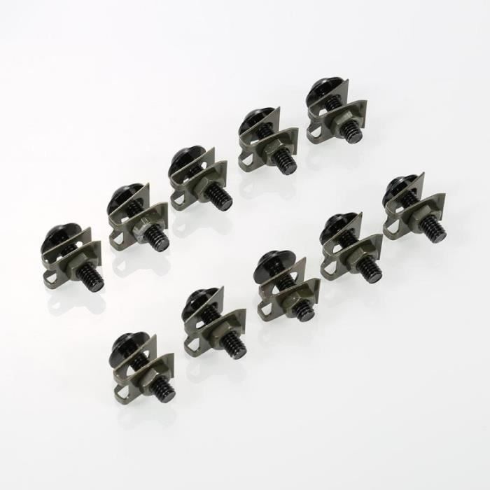 20 Rondelles Aluminium + Boulons M6 Enmoo - Rouge - Pour Pare-chocs, Phares, Plaque Immatriculation