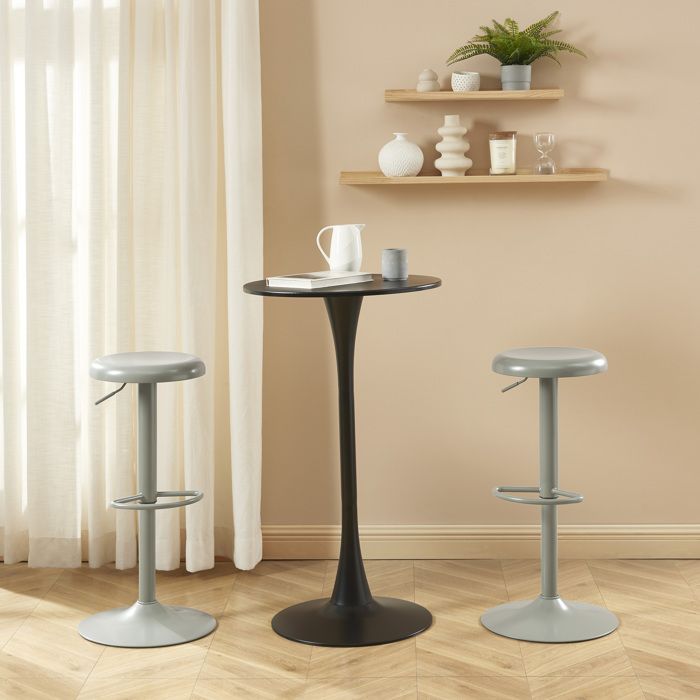 Tabouret HOLY métal gris mat Tabouret HOLY métal gris mat
