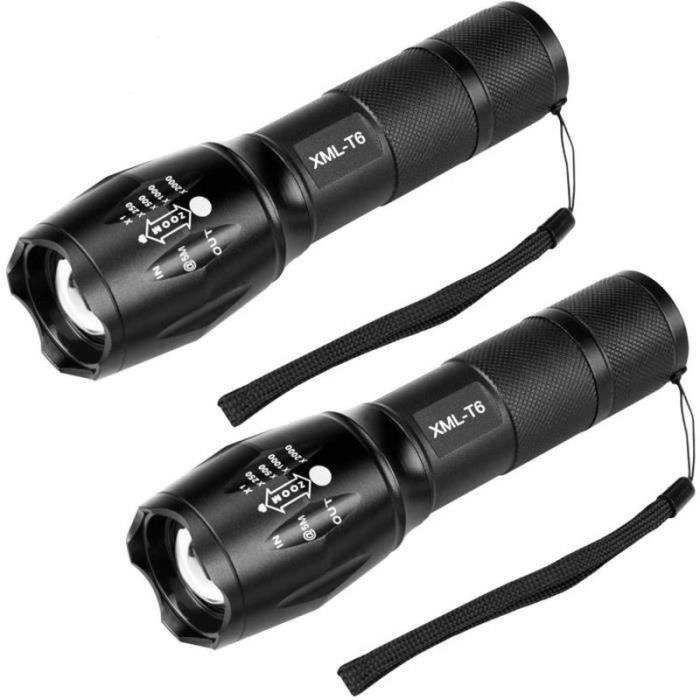 JQslight Lampe torche tactique à LED avec hauts lumens
