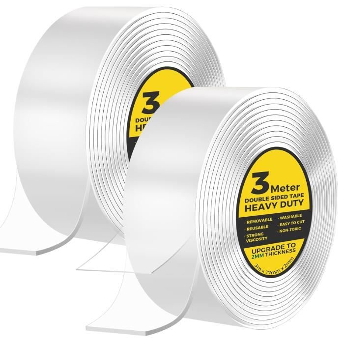 Pastille Adhésive Double-face Acrylique Transparent épaisseur 1 Mm Par 3000