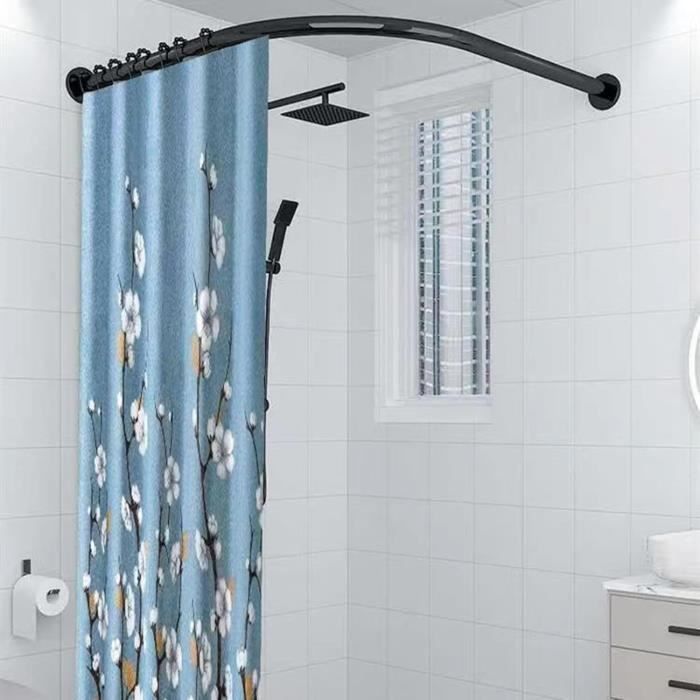 Barre de rideau de douche ovale plafond 80 - 160