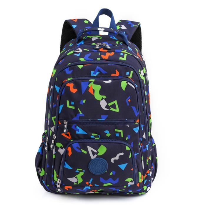 Sac à Dos Moyen En Nylon Froissé - Imperméable, Léger, Multi-Poches - Couleurs Multicolores