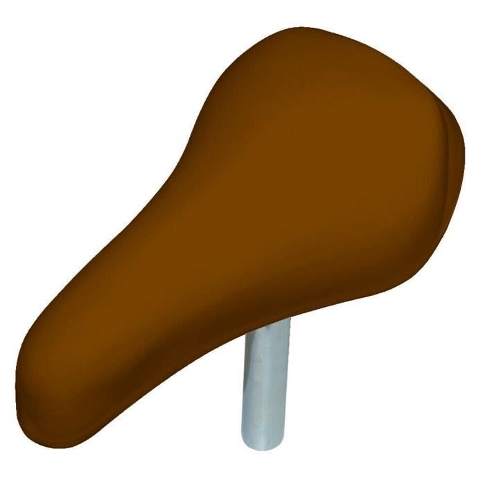 Selle vélo bmx marron enfant assise mousse confort avec tige 22mm 140mm universelle femme draisienne