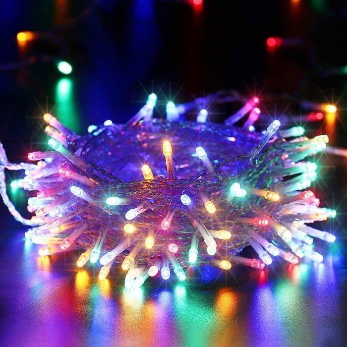 Guirlande lumineuse 100 LED 10m Guirlande de décoration de Noël 8 modes  d'éclairage - lumière colorée - Cdiscount Maison
