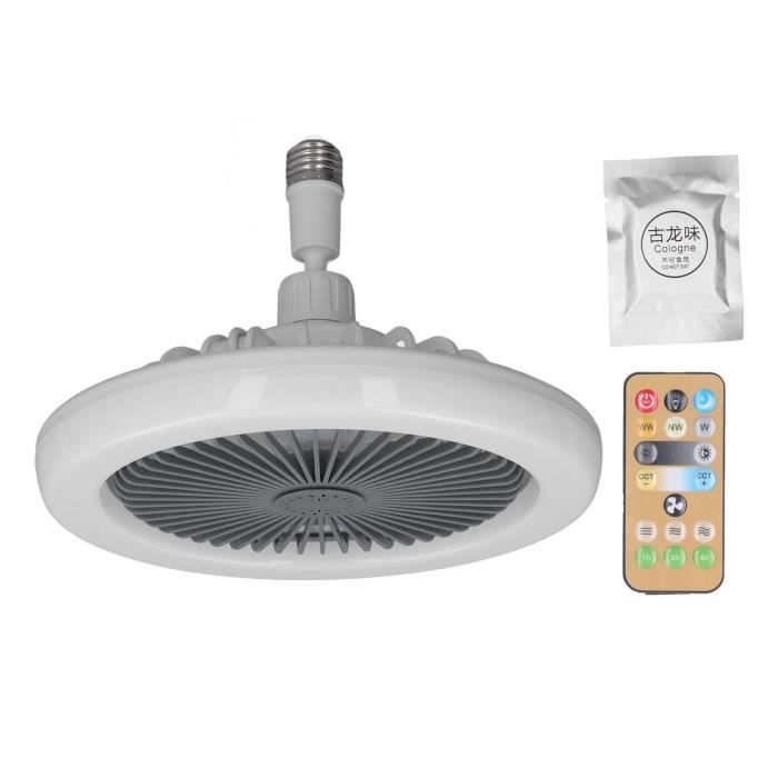 Petit ventilateur de plafond - DUOKON - Modèle avec télécommande - Moteur en cuivre - 3 vitesses - Lumière LED - Duokon