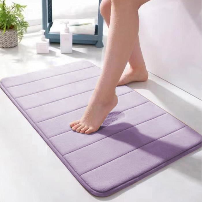 Navaris Tapis De Bain Mémoire De Forme 120x40 Cm – Ultra Absorbant, Antidérapant Et Séchage Rapide Pour Salle De Bain & Douche