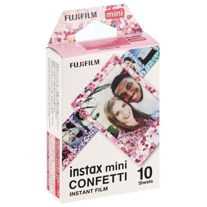 Film instantané FUJI Instax mini - Confetti - Pack 10 photos