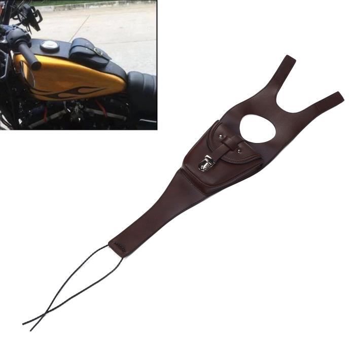 Sacoche Réservoir Moto En Cuir Véritable - Pour Harley-Davidson XL 883/1200 - 6