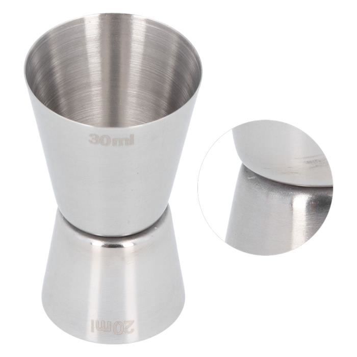Kit Doseur Cocktail 3 Pièces En Acier Inox - Double Mesure 15/20/25/30/40/50 Ml, Pour Bar Maison