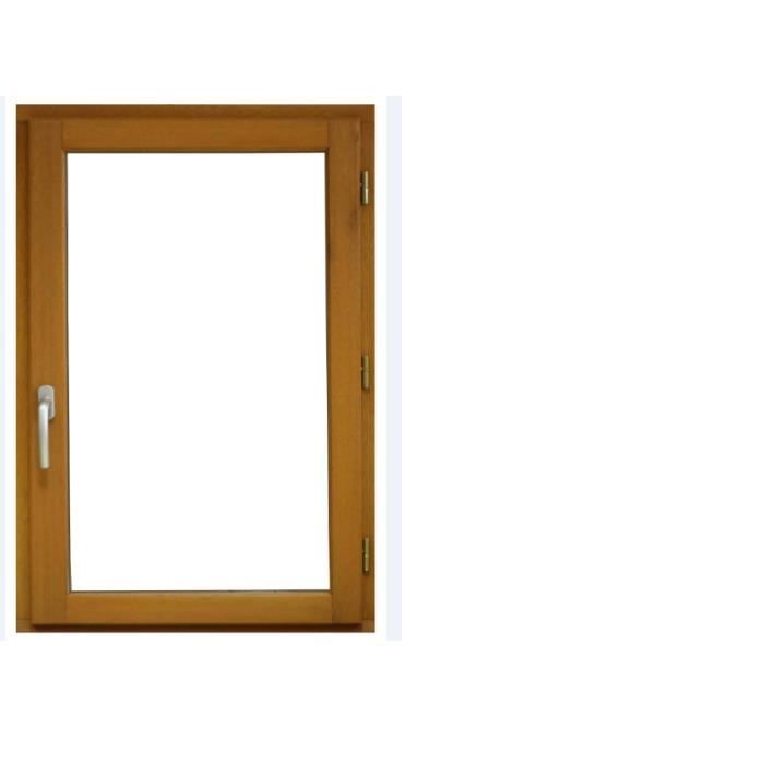 Fenêtre 1 vantail tirant droit - H.75 x L.40 cm - Bois exotique