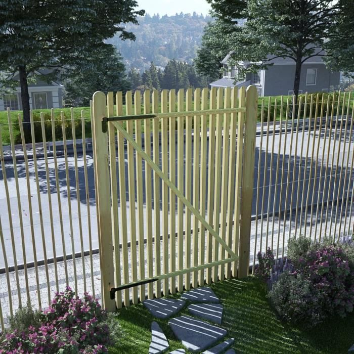 Portillon De Jardin En Pin Imprégné - Voûté - Dimensions 100x150 Cm - Résistant Aux Intempéries - À Monter Soi-même