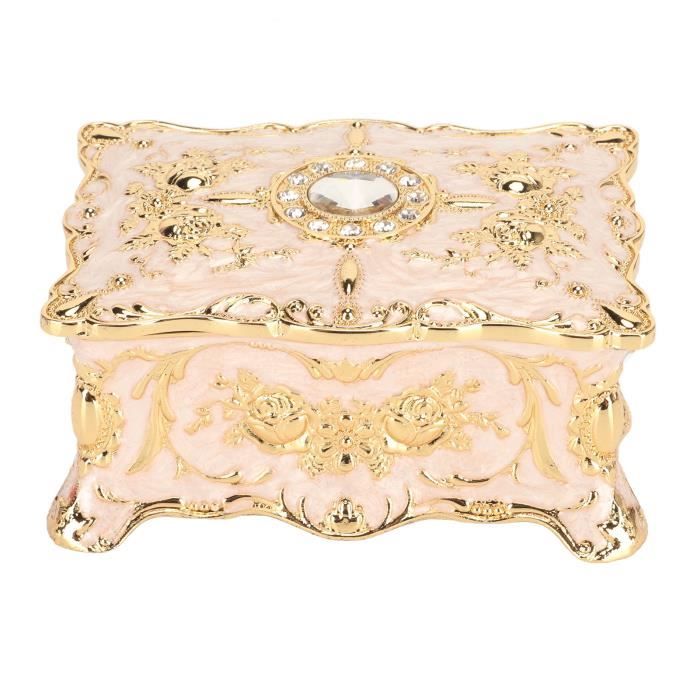 Boîte à Bijoux Rectangulaire En Verre Noir Vintage - 27.5x18x10.2 Cm, Rangement Et Décoration élégante - 7