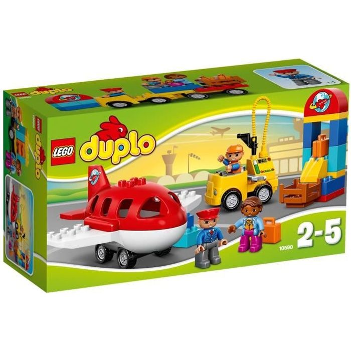 LEGO® 10961 DUPLO® Town Avion et aéroport Jouet Enfant 2 ans avec Figurine  de Pilote - Cdiscount Jeux - Jouets