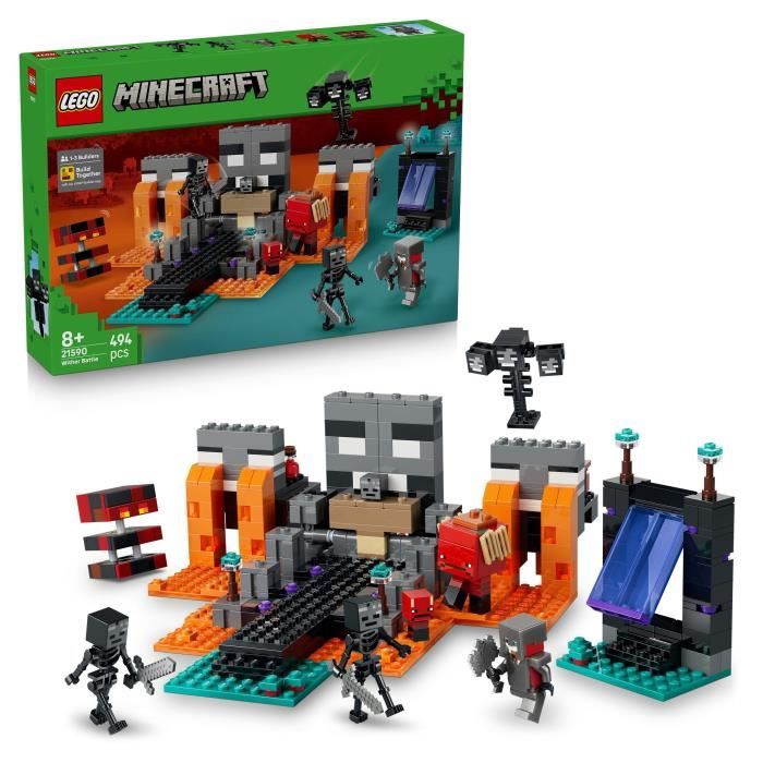 LEGO Minecraft 21590 La Bataille du Wither - Jouet de Construction pour Gamer dès 8 ans