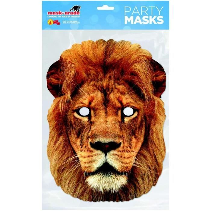 Masque Carton Lion Animaux Savane Gouter Deguisement Anniversaire 110 Cdiscount Jeux Jouets