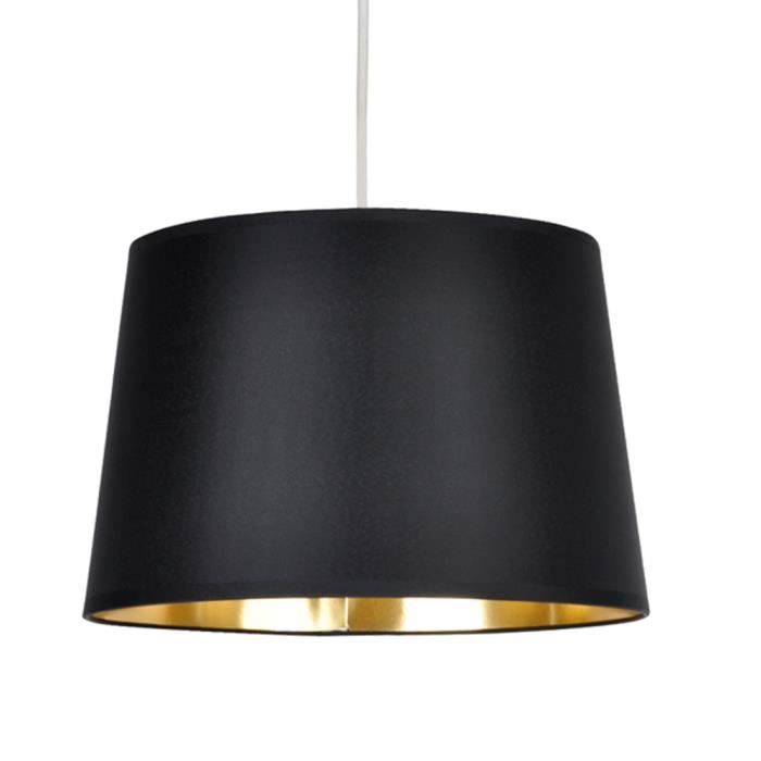 Lot de 6 abat-jours gris avec doublure dor/ée pour lustre
