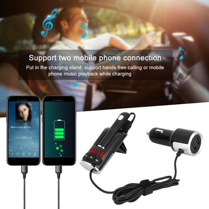 Émetteur FM Bluetooth 5.3 Pour Voiture - Avec Chargeur 96W PD Type-C + QC3.0 Et 2 Câbles Rétractables | Convertisseur Audio Voiture Ancienne - 7