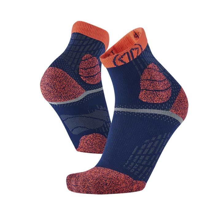 Chaussettes Trail SIDAS Protec bleu/orange - protection maintien et aération Chaussettes Trail SIDAS Protec bleu/orange - protection maintien et aération