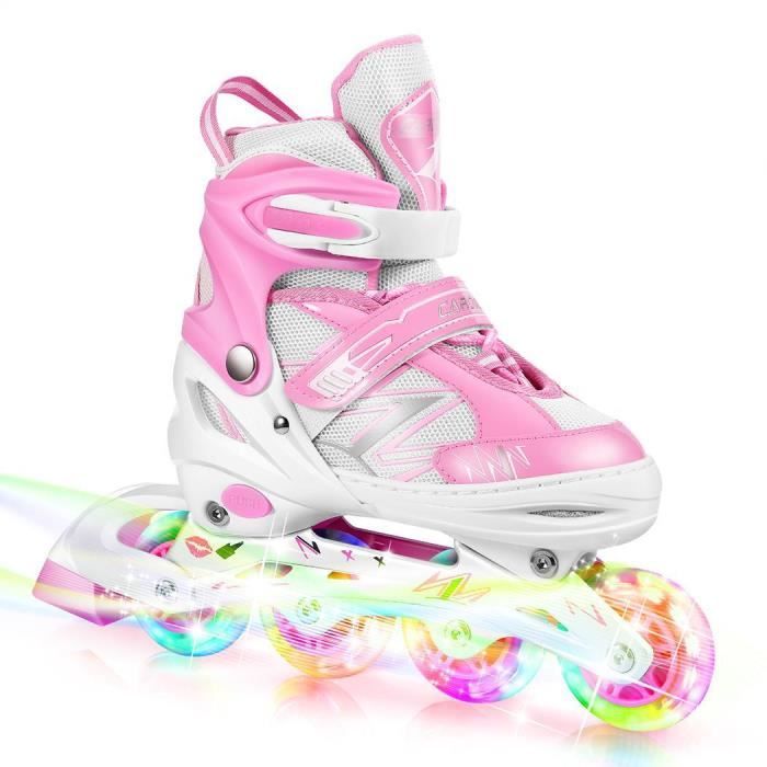 Rollers en Ligne Enfant Adulte avec Roues Lumineuses Patins à