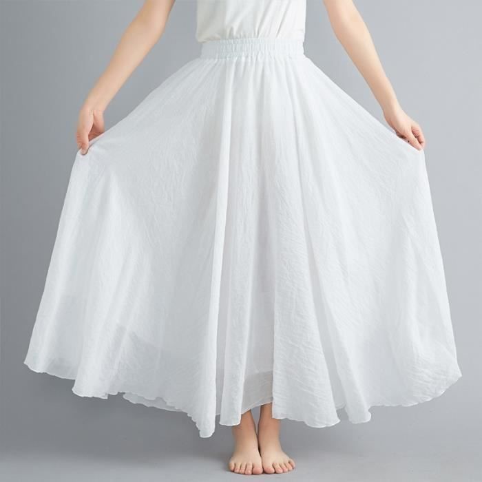 Jupe en lin grande taille clearance