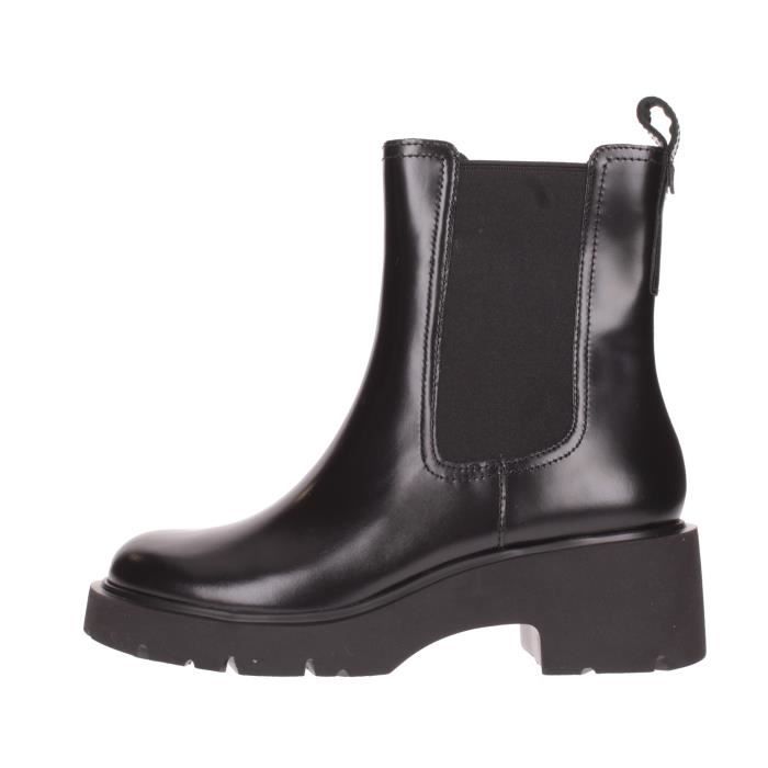 Bottines en cuir noir pour femme - Camper K400575 001 - Fermeture élastique - Hauteur de tige basse