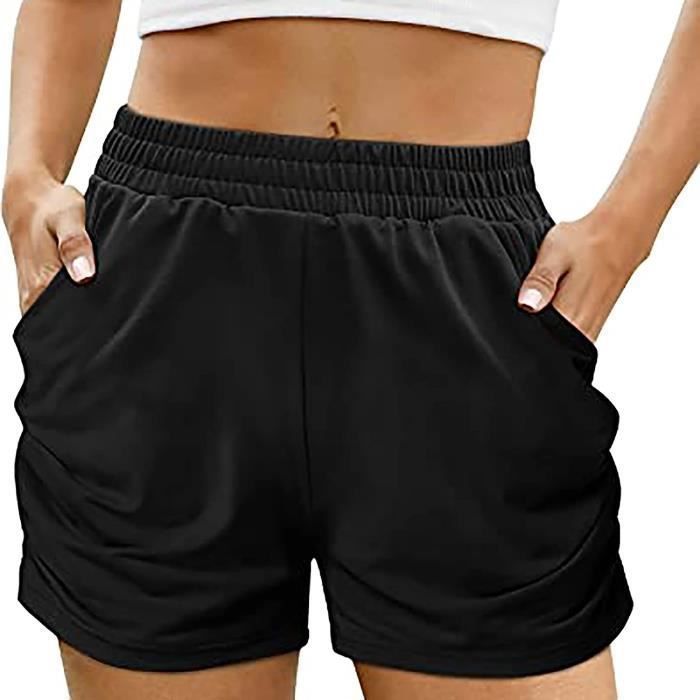 Short Femme Ete Coton Short Femme Grande Taille Respirant Sexy Jogging  Fitness Short D'éTé Large Solide Et Confortable Mini Short 2023 :  : Mode