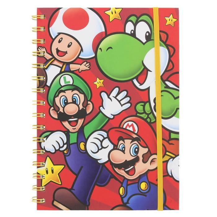 Carnet de note - NINTENDO - Super Mario - A5 - Rouge - Ligne simple ...
