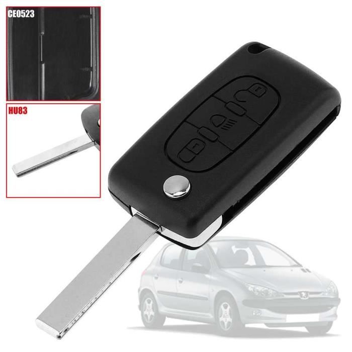 ZALTAS Coque Clé De Voiture Pour Citroen C5X C6 C5 C4, Coque De Protection En Métal Porte-Clés Voiture Télécommande Boitier Clef Boitier Clé Accessoire Voiture,B