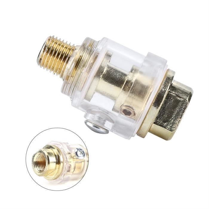 Lubrificateur Automatique En Ligne 1/4 BSP - Pour Outils Pneumatiques Et Compresseurs - Graissage Automatique Avec Réservoir Visible