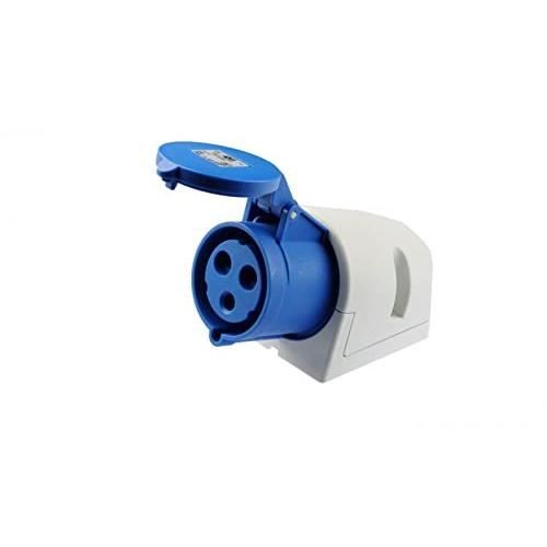 Prise électrique - PCE - Prise Fixe 32A 3P 230V - Bleu - IP44 - Étanche