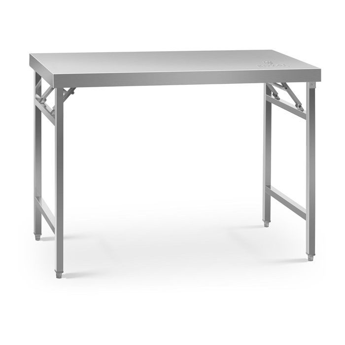 table de travail pliable capacité de 210 kg surface de 60x120cm inox