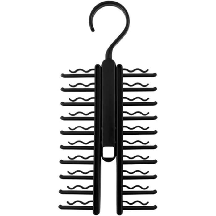 QWORK Empileur Organisateur Cintres En Fer - Détachable 30cm Noir - Rangement Gain De Place