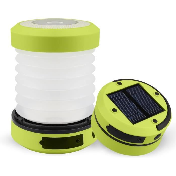 Lot de 2 lanternes de camping solaires avec guirlande lumineuse