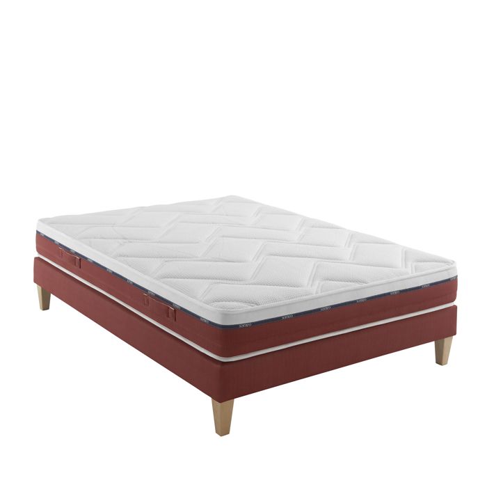 Ensemble matelas 100% latex sommier et pieds Crépuscule 600 - SOMEO 160x190 - Blanc - Garantie 7 ans - Someo Ensemble matelas 100% latex sommier et pieds Crépuscule 600 - SOMEO 160x190 - Blanc - Garantie 7 ans - Someo