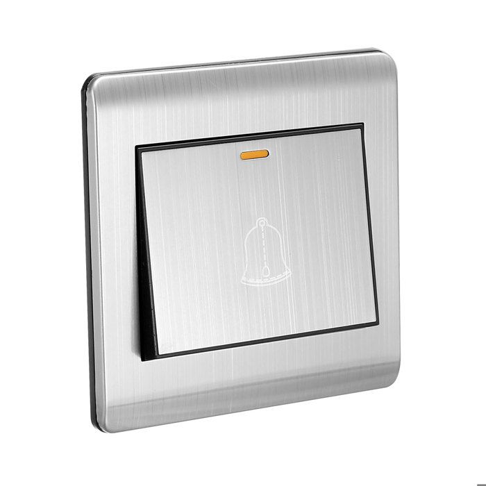 Plaque De Sonnette Acier Inoxydable 86x86mm - Design Minimaliste, Bouton Intégré, Résistant à La Rouille - 9