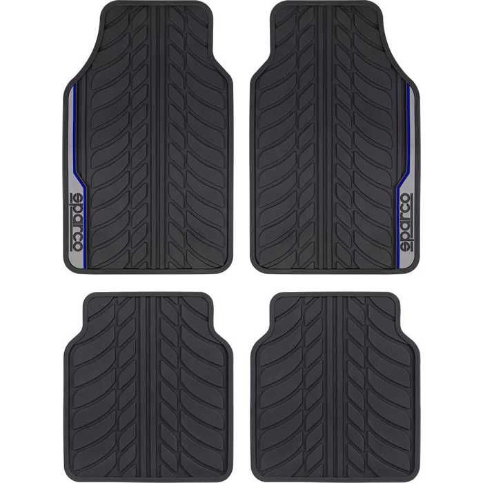 Tapis voiture PVC bande bleu SPARCO (x4)