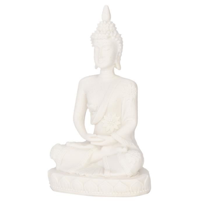Sonew Statue de sculpture Statue de Bouddha assis méditant Sculpture