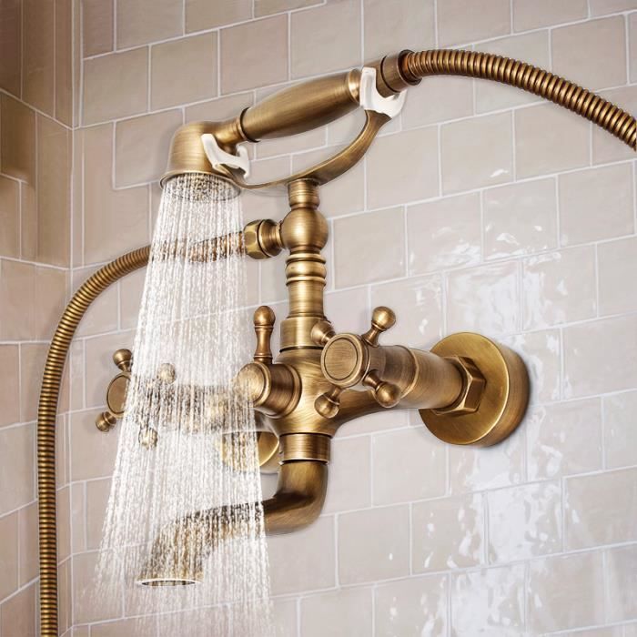 Tous les anciens en cuivre /à trois trous robinet robinet bassin poign/ée double robinet eau chaude et froide robinet /évier de salle de bains dun robinet de salle de bain