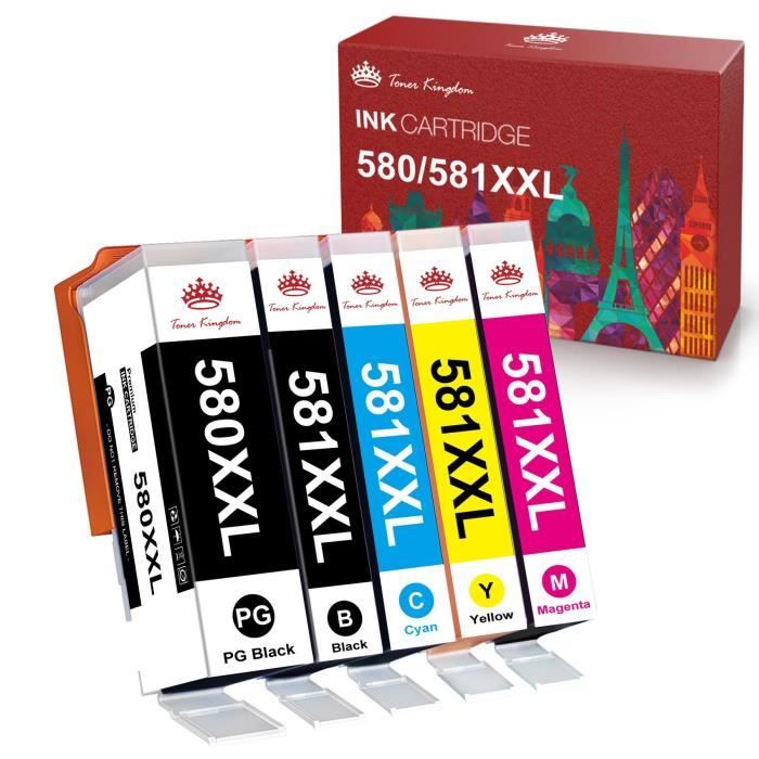 LOSMANN Tintenpatronen Kompatibel Für Canon PGI-580/CLI-581 XXL – 9er Pack (Cyan, Magenta, Gelb)