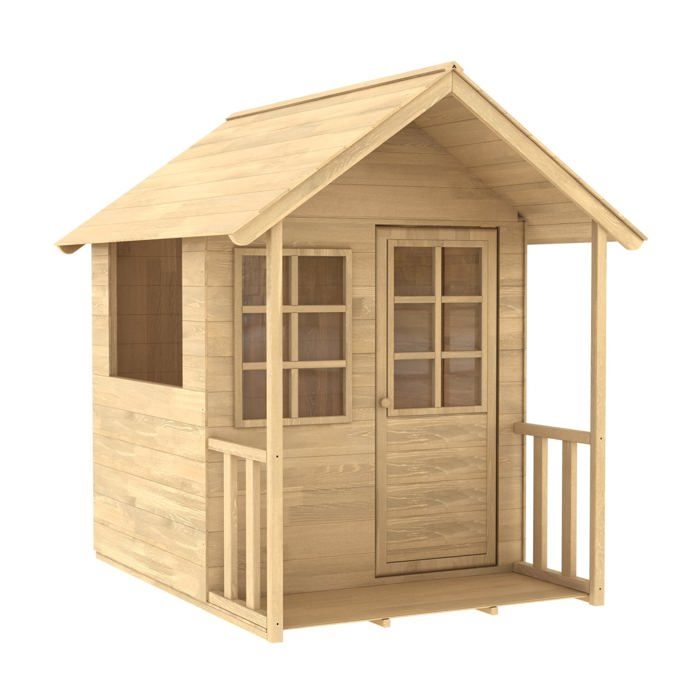 Maisonnette cabane enfant LAVANDE en bois FSC® marron