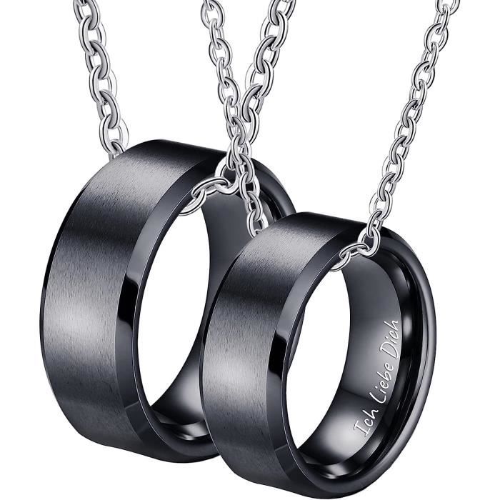 YouU Lot de 2 colliers Kingdom Hearts & Crowns Design Couronne de Sora & Roxas Anneaux Anime Cosplay Bijoux fantaisie Accessoires, 0, Métal, Pas de gemme