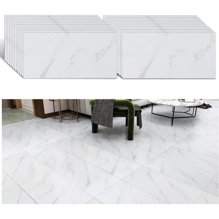 VEELIKE Sol PVC Adhesif Bois Gris Dalle Adhesive Sol Salle De Bain Stickers Effet Bois Dalle PVC