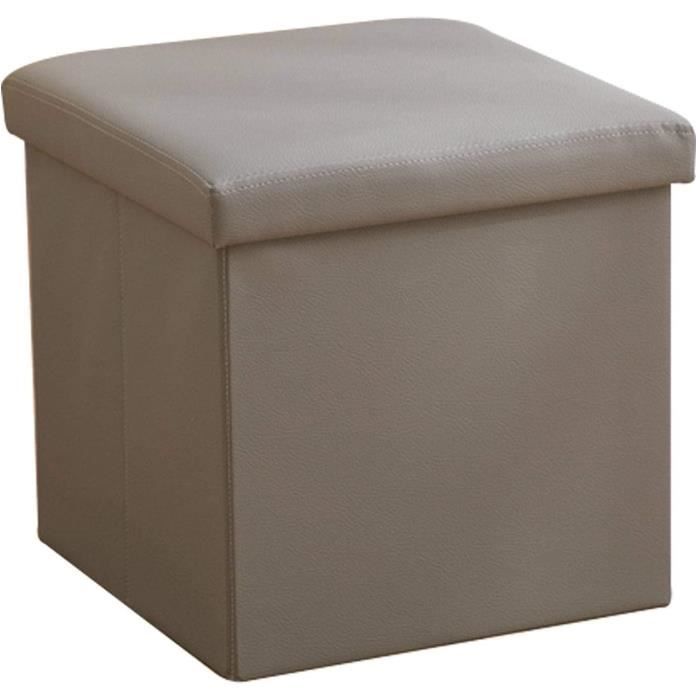 Shally Dogan Pouf De Rangement Simili Cuir - 80x40x43cm | Banc, Repose-Pieds Pour Salon, Chambre