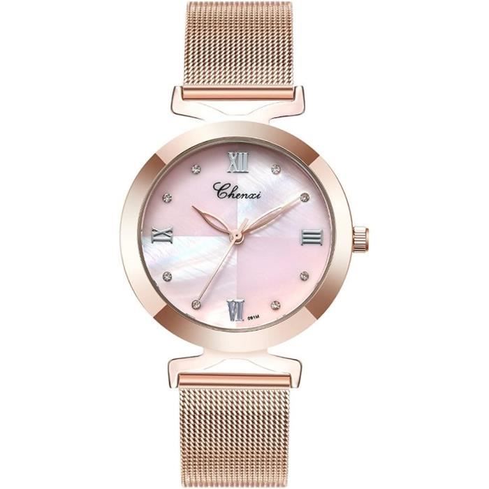 Montre Pendentif Argentée Avec Chiffres Romains + Chaîne - Accessoire Élégant Et Pas Cher