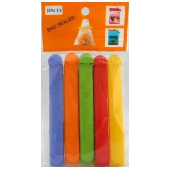 Inwee 26 Pièces Pince Sachet Alimentaire, Fermeture Sachet Alimentaire 21.5/14.5/11/6 Cm, Pince Sachet Cuisine Réutilisable Pour Emballage Cuisine Bonbons Snack Café Noix (6 Couleurs