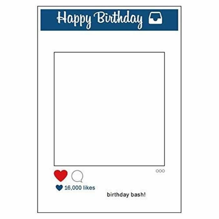 Happy Birthday Photo Booth Cadre Selfie Drole Pour Decorations De Fete D Anniversaire Photographie 48 Cm X 69 Cm 1 Piece Cdiscount Maison