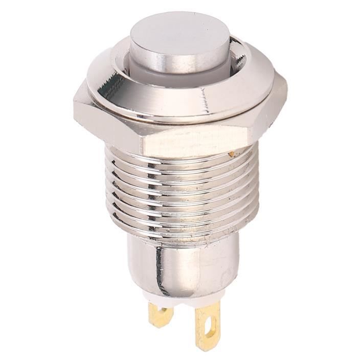 Lot De 10 Boutons D'interrupteur De Lampe, En Métal Argenté Et