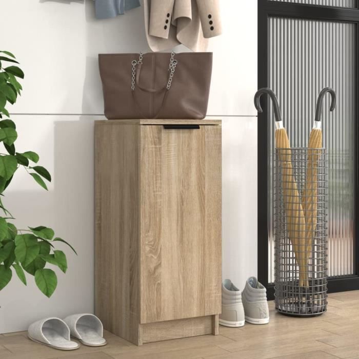 vidaXL Armoire à chaussures Chêne Sonoma 30x35x70 cm Bois dingénierie 811415