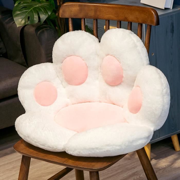 Coussin de patte de chat en peluche coussin de siège de canapé paresseux mignon coussins de sol confortable pour salon chambre à c