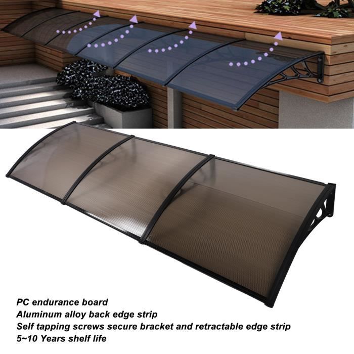 Auvent De Porte Arrière Imperméable Pour Fourgon - 180x114 Cm, 4 Sangles Coupe-vent, Sac De Rangement Inclus